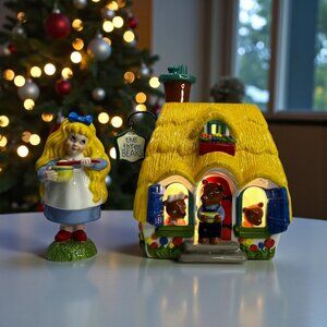 Dept 56 Goldilocks and The Three Bears Cottage Storybook Village Set - 2002